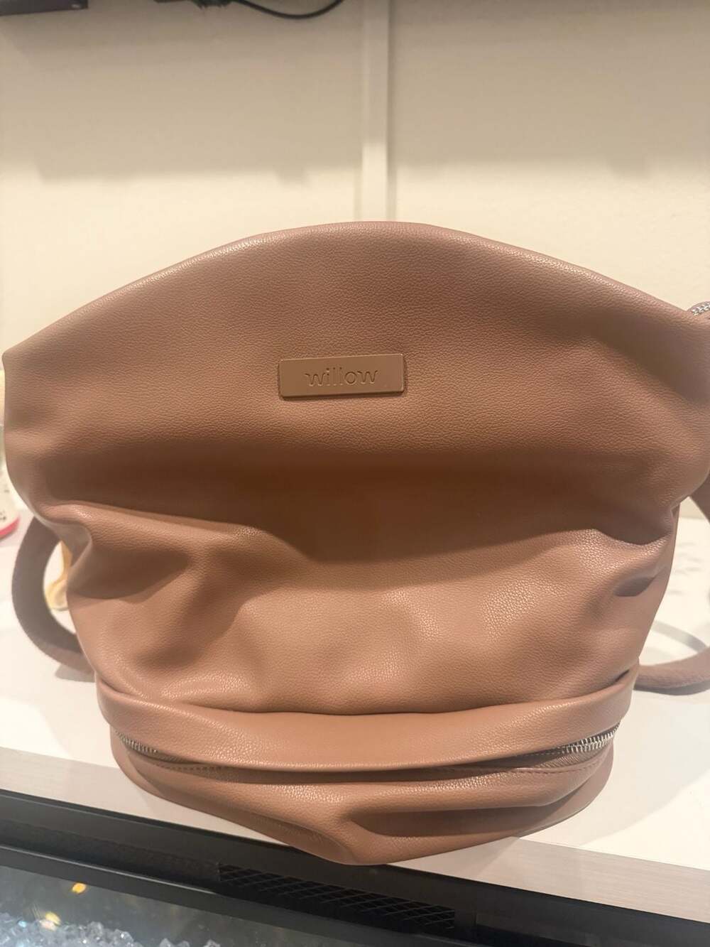 Willow Vegan Leather Convertible Diaper Bag Backpack in Mauve